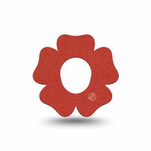 ExpressionMed Cherry Red Dexcom G7 Flower Shape Tape, Dexcom Stelo Glucose Biosensor System, Single Tape Tomato Red Shade, Plaster CGM Design