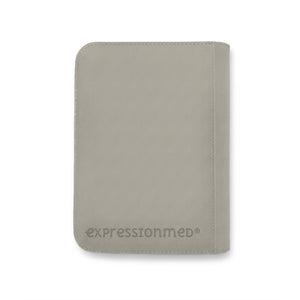 A clean view of the back of the grey-colored organizer, featuring the "expressionmed" logo at the bottom.