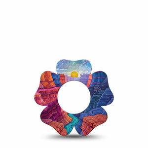 ExpressionMed Grand Canyon Freestyle Libre, Libre 2 Plus, and Abbott Lingo Flower, Single Tape canyon inspired print Decorative Adhesive Tape for CGM