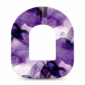 ExpressionMed Purple Storm Omnipod Tape Single purple swirly cloud Adhesive Patch Pump Design