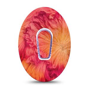 ExpressionMed Ruffles Dexcom G6 Gumdrop, Single Tape and Single Sticker Flowing ruffle layers Sensor Cover for Continuous Glucose Monitor