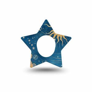 ExpressionMed Mystic Skies Dexcom G7 and Dexcom Stelo Glucose Biosensor System Star, Single Tape Blue night sky Overlay Tape for CGM