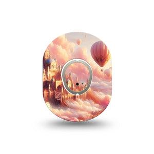 ExpressionMed Dreamy Skies Dexcom G7 Mini Tape, Dexcom Stelo Glucose Biosensor System, Single Tape and Single Sticker Surreal Landscape, Patch Continuous Glucose Monitor Design