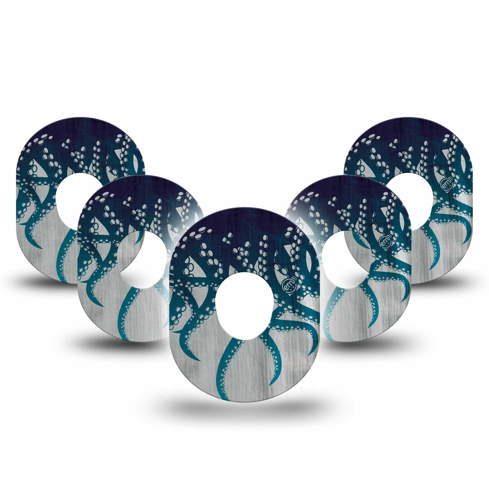 ExpressionMed Tentacles Dexcom G7 Tape, Dexcom Stelo Glucose Biosensor System, 5-Pack Tape Sea Monster Tentacles, Overlay Tape CGM Design