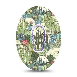 ExpressionMed Cactus Dexcom G6 Sticker and Tape  Desert Canyon Florals, Vinyl Sticker and Tape Design CGM Design