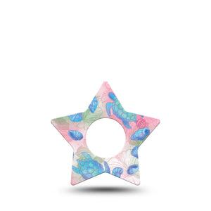 ExpressionMed Turtley One-derful Infusion Star, 5-Pack Beachy turtles Waterproof Adhesive Tape For Insulin Pump