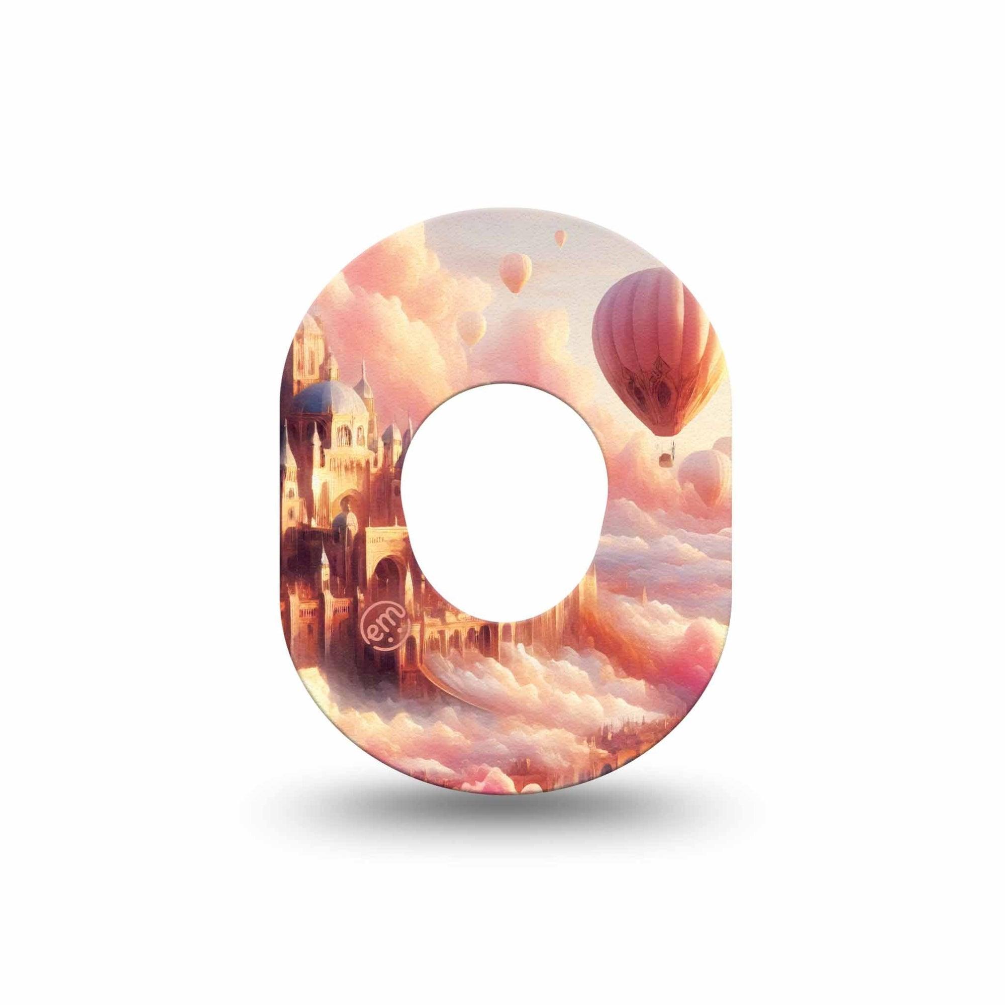 ExpressionMed Dreamy Skies Dexcom G7 Mini Tape, Dexcom Stelo Glucose Biosensor System, Single Tape Surreal Landscape, Patch Continuous Glucose Monitor Design