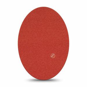 ExpressionMed Cherry Red Medtronic Guardian Enlite Universal Oval, Single Tape Solid Red, Plaster CGM Design