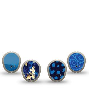 ExpressionMed Deep Currents Variety Pack Dexcom G7 Sticker, 4-pack Sticker Variety, Fun Shaped Halloween Tapes, Vinyl Decoration  CGM Design