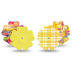 ExpressionMed Sunlit Yellow Freestyle Libre, Libre 2 Plus, and Abbott Lingo Flower, tape and sticker  warm yellow aesthetic Best Covers for CGM