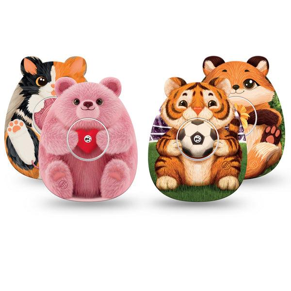 ExpressionMed Cute Wildlife Freestyle Libre, Libre 2 Plus, and Abbott Lingo, tape and sticker  cute jungle tiger print Adhesive Tape for CGM