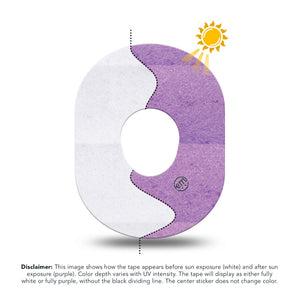 ExpressionMed Solar Violet Dexcom G7 Tape, Dexcom Stelo Glucose Biosensor System, Single Tape Sunlight-Activated, Overlay Tape CGM Design