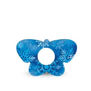 ExpressionMed Falling Snow Infusion Set Butterfly Shape Tape, 5-Pack Tape Frozen Snowflakes, Plaster Continuous Glucose Monitor Design