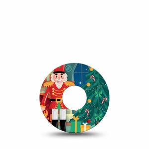 ExpressionMed Nutcracker Freestyle Libre 3 Tape Single Tape Christmas Theme Nutcracker, Adhesive Tape CGM Design