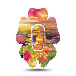 ExpressionMed Fragments From Above Dexcom G6 Flower Shape Tape Single Tape and Single Sticker Fragments Above, Adhesive Patch Continuous Glucose Monitor Design