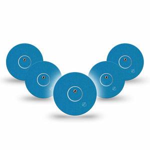 ExpressionMed Teal Freestyle Libre 3 and Libre 3 Plus Tape, 5-Pack Tape and 5-Pack Sticker Basic Color, Adhesive Tape Continuous Glucose Monitor Design