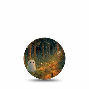 ExpressionMed Woodland Ghost Freestyle Libre 3 and Libre 3 Plus OverPatch, Single Tape Halloween ghost aesthetic Adhesive Tape for CGM