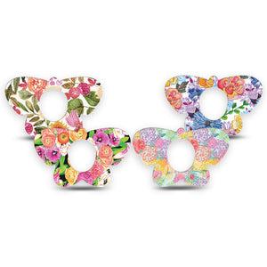 ExpressionMed Bloom Pop Dexcom G7 and Dexcom Stelo Glucose Biosensor System Butterfly, 4-Pack Tape Spring energetic blooms Accessories for CGM