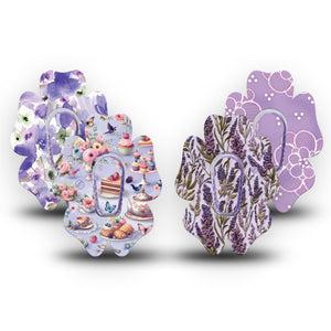 ExpressionMed Garden Party Dexcom G6 Flower, tape and sticker  Delightful lavenders Decorative Patch for CGM