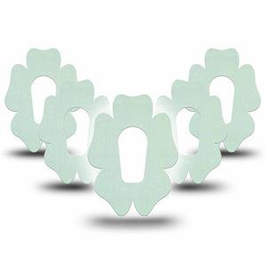ExpressionMed Mint Green Dexcom G6 Flower Shape Tape, 5-Pack Tape Color Sample Inspired, Adhesive Patch Continuous Glucose Monitor Design