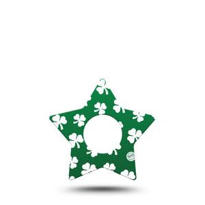 ExpressionMed Shamrock Infusion Set Star Shape Tape 5-Pack Tape Shamrock Leaves, Fixing Ring Patch Continuous Glucose Monitor Design