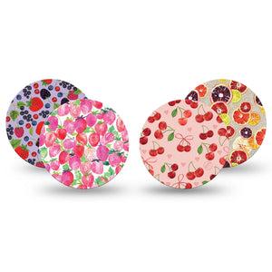 ExpressionMed Berrylicious Variety Pack Freestyle Libre 3 and Libre 3 Plus Overpatch, 4-Pack Tape Variety Sweet Summer Treats, Adhesive Patch CGM Design