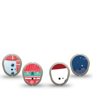 ExpressionMed Jingle All The Way Variety Pack Dexcom G7 Sticker 4-Pack Sticker Variety Christmas-Time Artwork, Vinyl Decoration  CGM Design