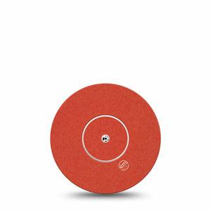 ExpressionMed Cherry Red Freestyle Libre and Libre 2 Plus Tape, Abbott Lingo, Single Tape and Single Sticker Tomato Red Shade, Fixing Ring Tape Continuous Glucose Monitor Design