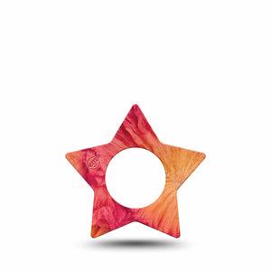 ExpressionMed Ruffles Freestyle Libre, Libre 2 Plus, and Abbott Lingo Star, Single Tape Warm sunset tones Decorative Patch for CGM
