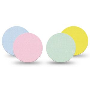 ExpressionMed Solids Variety Pack Freestyle Libre 3 and Libre 3 Plus Overpatch, 4-Pack Tape Variety, Soft Color Hues, Adhesive Patch CGM Design