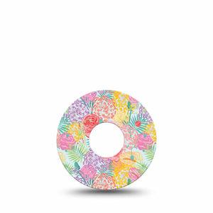 ExpressionMed Spring Flowers Freestyle Libre 3 and Libre 3 Plus, Single Tape Intricate florals Overlay Patch for Continuous Glucose Monitor