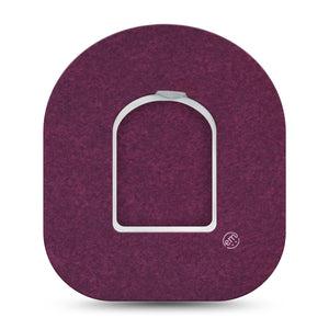ExpressionMed Wine Red Omnipod Tape, Single Tape and Single Sticker Color Sample Inspired, Adhesive Patch Pump Design
