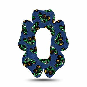ExpressionMed Tractors Dexcom G6 Flower Shape Tape, Single Tape Farm Tractors, Adhesive Patch Continuous Glucose Monitor Design