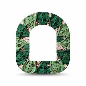 ExpressionMed Knit Monstera Omnipod Mini, Single Tape Textured monstera Accessories For Pump