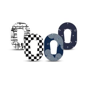 ExpressionMed Simply Patterned Variety Pack Dexcom G6 Mini Tape, 4-Pack Tape Variety, Art Inspired, Adhesive Tape CGM Design