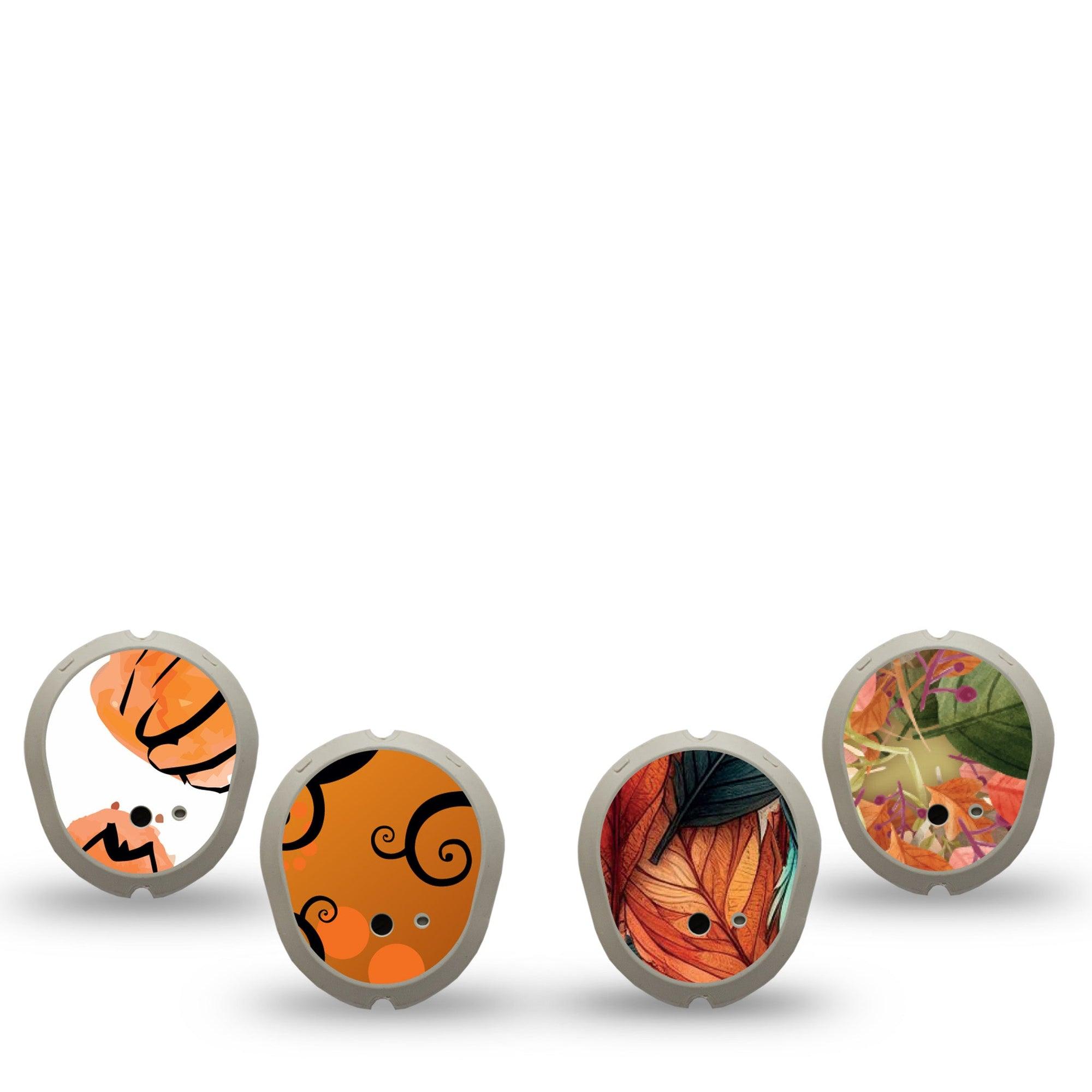 ExpressionMed Halloweeny Variety Pack Dexcom G7 Sticker, Dexcom Stelo Glucose Biosensor System, 4-Pack Sticker Variety Classic and Cute Halloween Themes Vinyl Decoration  Continuous Glucose Monitor Design