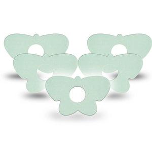 ExpressionMed Mint Green Freestyle Libre 3 and Libre 3 Plus Butterfly Shape Tape, 5-Pack Tape Solid Color, Overlay Patch CGM Design