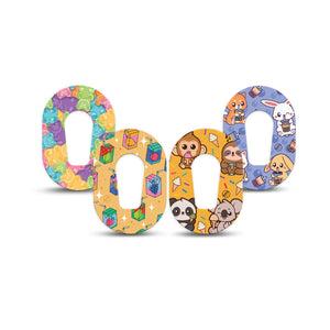 ExpressionMed Sugar Rush Variety Pack Dexcom G6 Mini Tape, 4-Pack Tape Variety Sweet Sugar Snacks, Adhesive Tape CGM Design