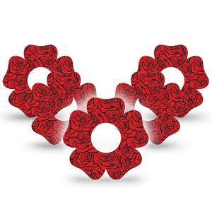 ExpressionMed Roses Infusion Flower, 10-Pack Line art roses Fixing Ring Patch For Pump