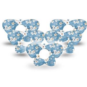 ExpressionMed Cherry Blossom Infusion Set Butterfly Shape Tape 10-Pack Tape Painted Cherry Blossom Tree, Plaster Continuous Glucose Monitor Design