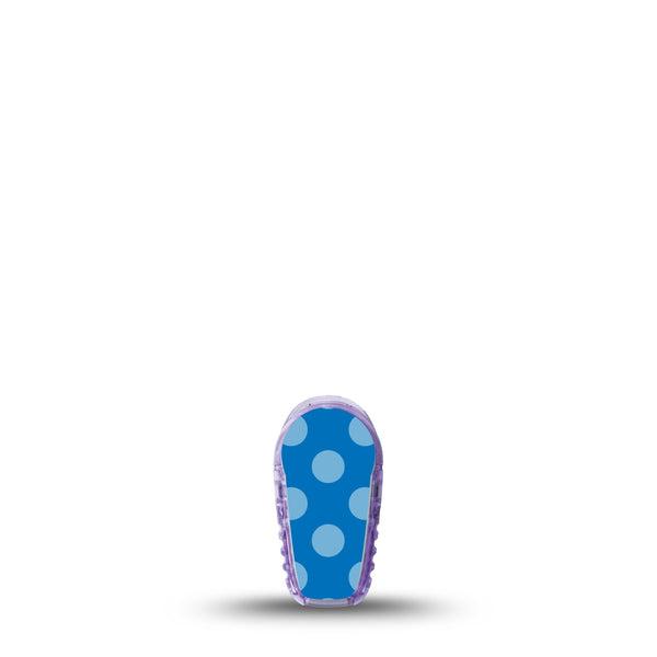ExpressionMed Blue Polka Dots Dexcom G6 Sticker, Single Sticker Only Barbie Inspired, Vinyl Decoration Continuous Glucose Monitor Design