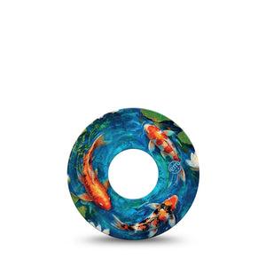 ExpressionMed Koi Pond Infusion Set, 5-Pack peaceful pond style Decorative Patch For Insulin Pump
