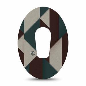 ExpressionMed Timberline  Dexcom G6, Single Tape Textile triangles Fixing Ring Tape for Continuous Glucose Monitor