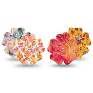 ExpressionMed Ruffle Bloom Freestyle Libre, Libre 2 Plus, and Abbott Lingo Flower, tape and sticker  layered floral pattern Best Covers for CGM