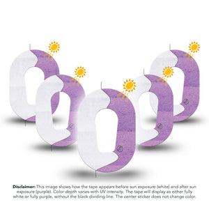 ExpressionMed Solar Violet Dexcom G6 Mini Tape, 5-Pack Tape Solar-Reactive Purple, Adhesive Tape CGM Design