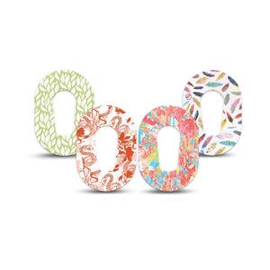 ExpressionMed Heatwave Variety Pack Dexcom G6 Mini Tape, 4-Pack Tape Variety Spring Pastel, Adhesive Tape CGM Design