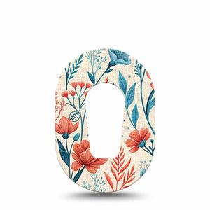ExpressionMed Desert Wildflower Dexcom G6 Mini, Single Tape Southwest color floral Adhesive Tape for CGM