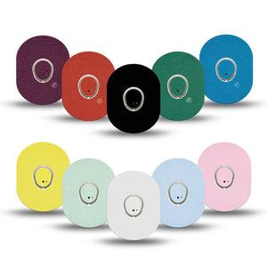 ExpressionMed Simple Holiday Gift Set Dexcom G7 and Dexcom Stelo Glucose Biosensor System, 10-Pack Tape and 10-Pack Sticker Solid Color Accessories for Continuous Glucose Monitor