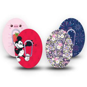 ExpressionMed Playful Dexcom G6, tape and sticker fun abstract design Waterproof Plaster for Continuous Glucose Monitor