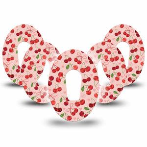 ExpressionMed Cherries Dexcom G6 Tape, 5-Pack Tape Cute Cherries, Plaster Continuous Glucose Monitor Design